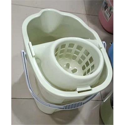 清潔工具 國(guó)產(chǎn)G-009塑料拖把桶帶提手 加厚帶輪拖布桶擠水桶耐用簡(jiǎn)易手動(dòng)拖地桶