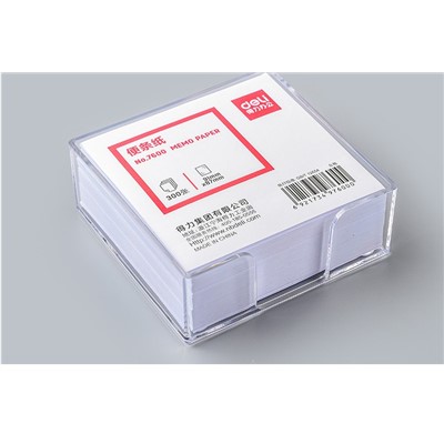 得力 DL-060 薄本冊(cè) 無(wú)膠帶盒便簽紙300頁(yè)/盒